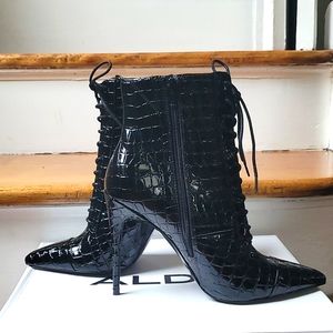 Black ankle booties, size 10